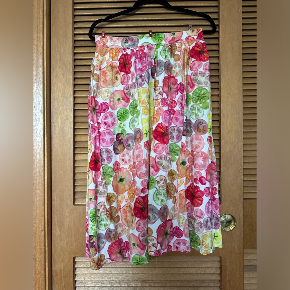 Tomato print ModCloth midi skirt